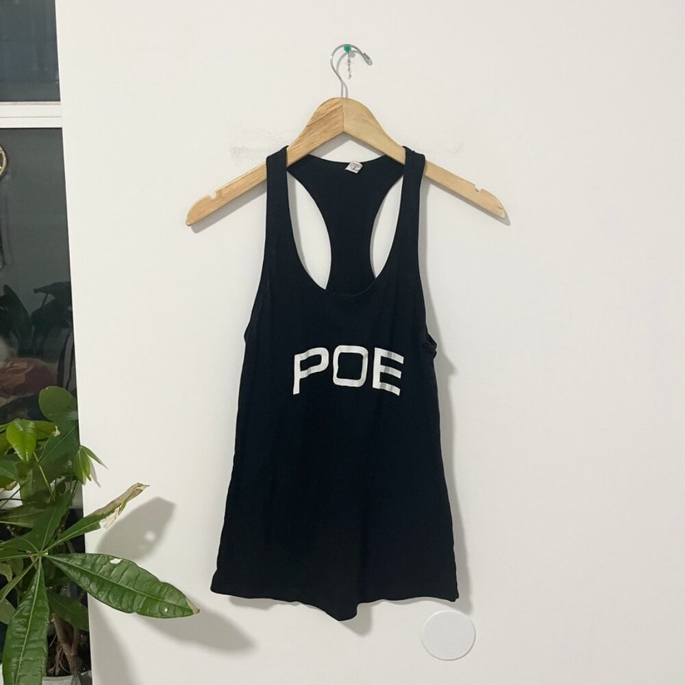 Poe Yoga Tribe Black Racerback Muscle Tank Size Small